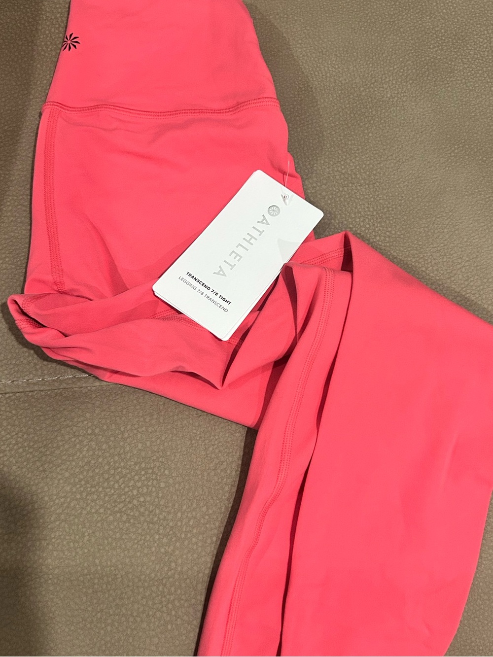 Athleta Coral Pink Transcend Leggings